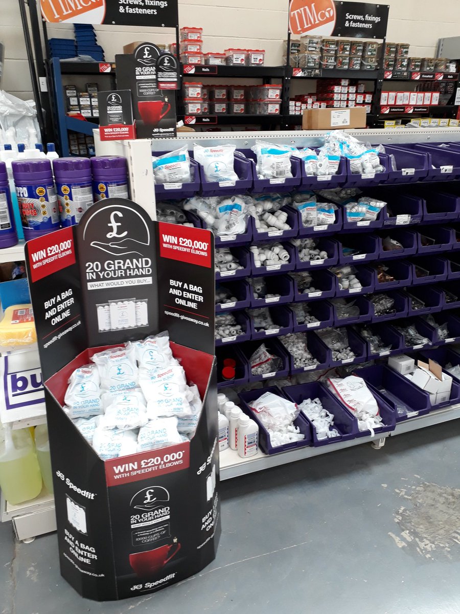MattSmithRWC's tweet photo. When purchasing Promo bags of 15mm @JGSpeedfit Elbows @builditglos (CAM) you could win £20,000. £1k Tech bundles also up for grabs monthly. Ask in branch for more details. #20kinyourhand #15mmElbows #UFH #LayflatPipe https://t.co/Gh5k1vJM3S