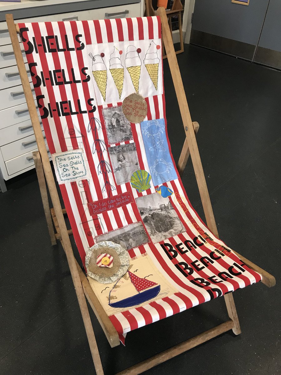 Fabulous AS Art:Textiles by Year 12 pupil Emily Parkins! “oh we do like to be beside the sea side!!”