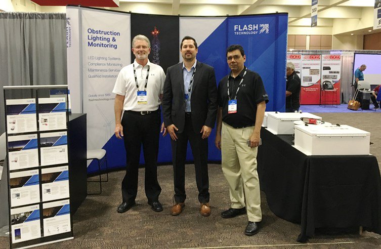flashtechnology's tweet photo. Last day for exhibits at #utctnt in Palm Springs! Make sure to stop by booth 610 for a demo. Wade, Mitch and Ivor can also explain how #FAA EB 98 may impact your sites. #tnt2018 #utilitytelecom #infraredlighting https://t.co/UC7yXysDtw