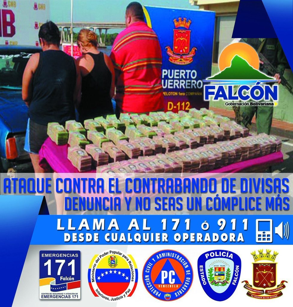 El_chacalitotv's tweet photo. ⚠️Juntos Luchemos contra la Extracción de Divisas ⚠️ DENUNCIA🚔 a los Establecimientos que Realizan Avances ilegales de Efectivo! NO SEAS UN CÓMPLICE MÁS😉! #171Falcon #AvanceCero #GuerraEconomicaCero #ContrabandoCero https://t.co/7i0fIpftLN