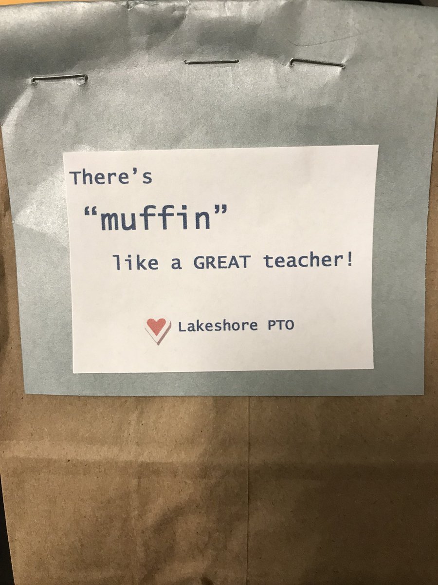 Teacher appreciation week is full of surprises!  Thank-you, Lakeshore PTO!  #lakeshoreWO #lakeshorePTO