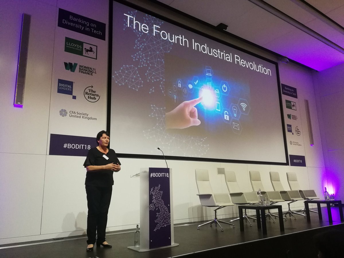 Veraaso's tweet photo. Gill Wylie opening #BODIT18 speaking about gender diversity, the fourth industrial Revolution and technology as means to empower, include and enable women and girls globally.

@SLJBarts @sophie_baldry @ccalmeja @sophiebtalk @LeighSSmyth @LBGNews @LBGDigi 

#BODIT18 https://t.co/AKEcCW0csH