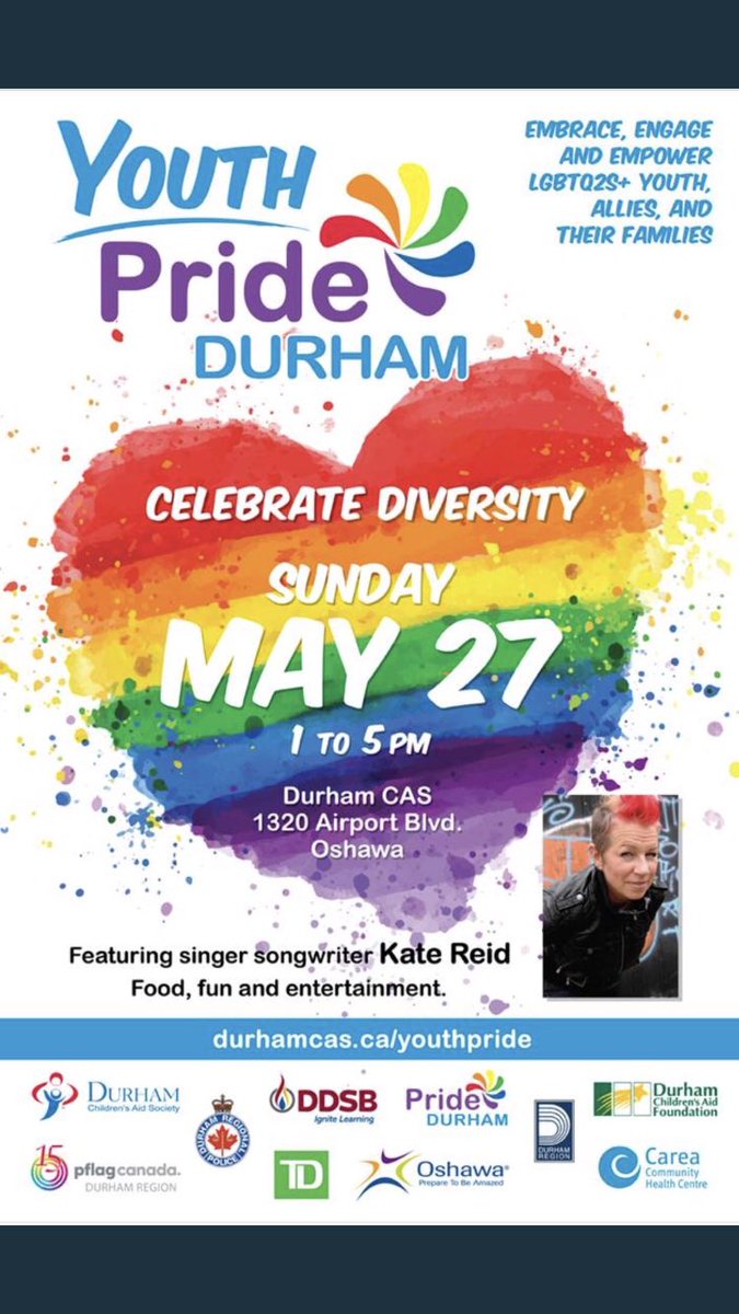 Don’t miss out on this upcoming fun filled #youth event to kick off Pride week in Durham Region! #youthpridedurham #lgbtq  #embrace #engage #empower <a href="/DRPS/">Durham Regional Police</a> @careachc <a href="/oshawacity/">City of Oshawa</a> <a href="/PFLAGDurham/">PFLAG Canada Durham</a> <a href="/equity_DDSB/">Equity_DDSB</a> <a href="/PrideDurham/">Pride Durham</a> <a href="/RegionofDurham/">Region of Durham</a>  @Durham_CAS <a href="/TD_Canada/">TD (Canada)</a>