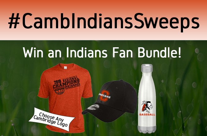 thefanraise's tweet photo. Only 2 days left to enter today to win a #CambridgeIndians fan bundle from Fanraise! Enter here: https://t.co/lEpn6p7Idq AND RT this tweet or send your own tweet using #CambIndiansSweep to be entered to win! @CCS_Indians @CCS_Girls_BBall @CambridgeCSD https://t.co/b30KbTwHL7
