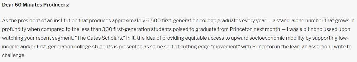 epopppp's tweet photo. CSU Fullerton, or any other Cal State campus, does MUCH more to promote social mobility than Princeton or any other Ivy. This letter from its president to 60 Minutes is 🔥🔥🔥https://t.co/bvYKfDL8m0 https://t.co/v5hN2AFbE1