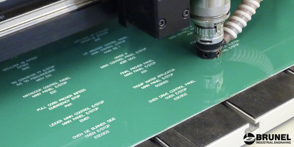 brunelengraving's tweet photo. Hereβs a glimpse at a selection of Traffolyte labels the team worked on a few weeks ago. Our client required labels for an internal asset labelling process, which influenced the method of engraving and materials used. #brunelengraving #engraving #Traffolyte #assets https://t.co/hk2XgxAE6I