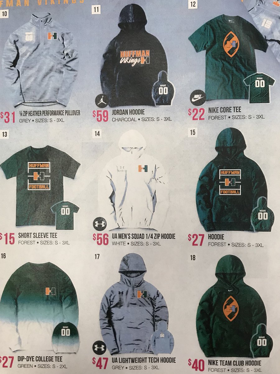 See any <a href="/VikingsHuffman/">Huffman Vikings Football</a> football player to order your authentic Huffman gear.