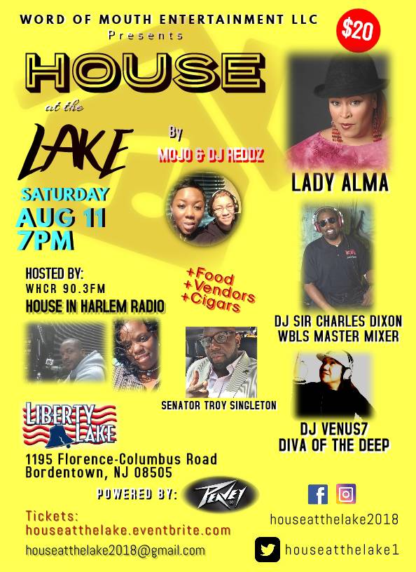 HATLevents's tweet photo. For ticket purchase: https://t.co/doGY24KbAi or please call/text:
DJ Reddz - (609) 421-5788
Mojo - (856) 979-3003
#hatl
#hatl2018
#houseatthelake
#houseatthelake2018
#housemusicallnightlong
#deephouse
#soulfulhouse
#afrohouse
#wordofmouthentertainment
#djreddz609
#mojoandreddz https://t.co/BztJCf9PS0