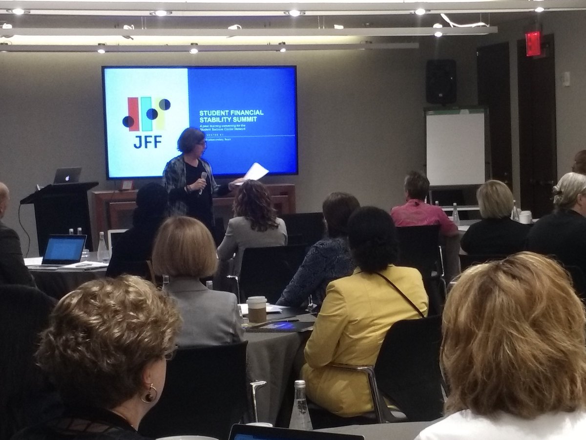 AchieveTheDream's tweet photo. .@drkastout opening remarks at #JFF @jfftweets Student Financial Stability Summit. Sharing lessons, strategies, and tools from the Working Student Success Network #WSSN on connecting students to #holisticstudentsupports https://t.co/Ovl0oWKnDI