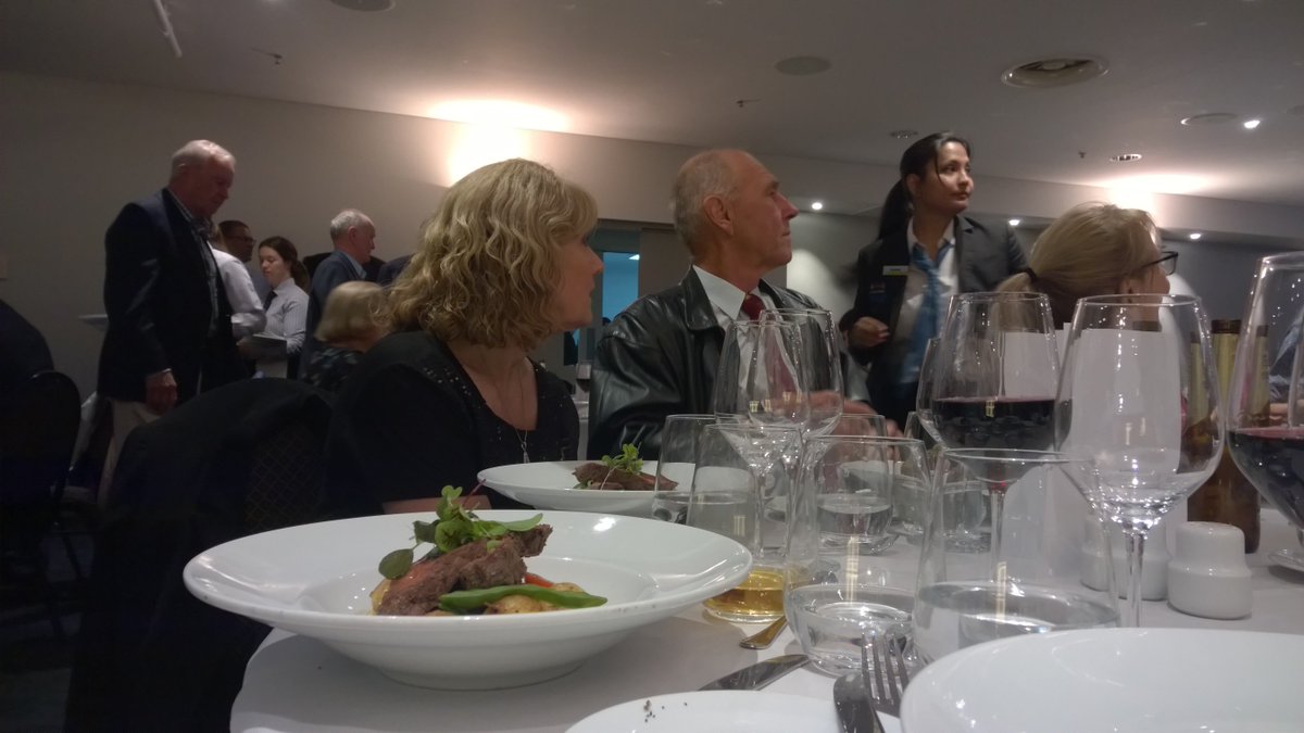 TwitRRathy's tweet photo. Fun company, yummy food, a splash of wine🍷&amp; awarding 🏆 talented athletes &amp; committed officials! Perfect Fri night! Perfect city... https://t.co/JikjvhA6B9