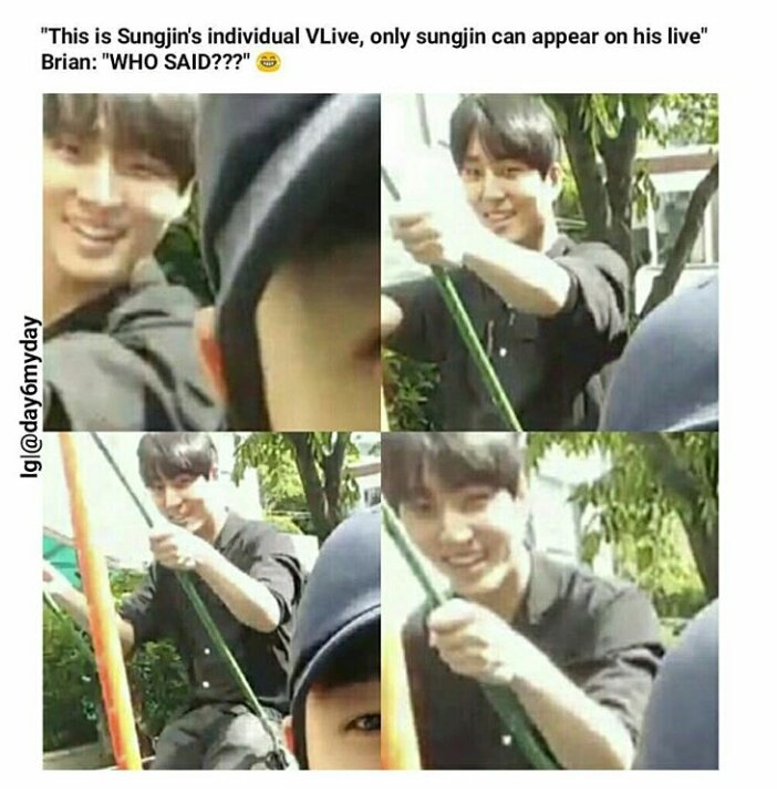Day6_Bquilla's tweet photo. Hahaha Brian! 😂😂 
-재이🎸
Cr. To the @ in the pic 

#DAY6 #데이식스 #영케이 #영현 #강영현 #성진 #도운 #원필 #제이 #제이형 #kpop #wonpil #dowoon #sungjin #jae #brian #youngk https://t.co/Gd8a41UurO