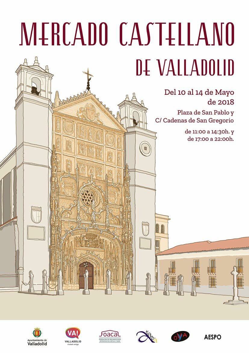 Este weekend vuelve el Mercado Castellano a Valladolid!
📍 Plaza de San Pablo y Cadenas de San Gregorio. Junto a Brook Padilla
📆 Del 10 al 14 de mayo 
#Valladolid #MercadoCastellano