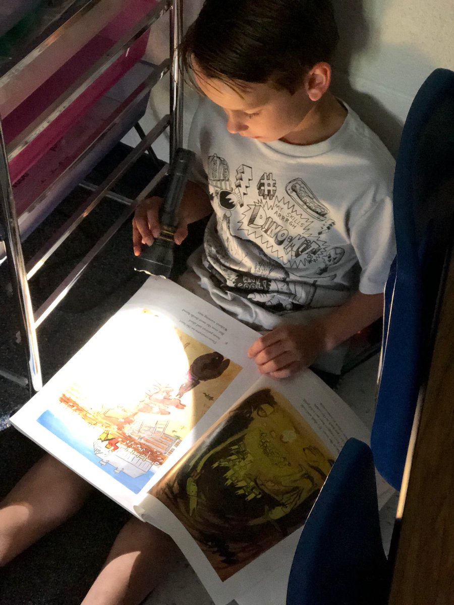NorthCoveElem's tweet photo. “F” is for Flashlight! Kindergarteners read using flashlights during #readtoself @McDowell590 @mrmarkgarrett @TeelaCoward #NCELovesToRead #creativity #outsidethebox #McDowellInspires https://t.co/qj4ZwUaPlI