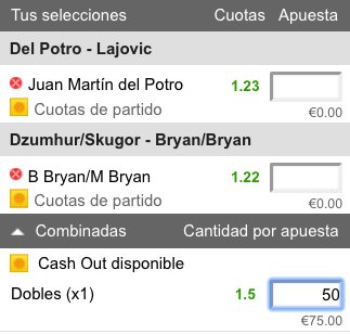 OLBG_es's tweet photo. Una combi DelPo + Bryan´s @ 1.50 para ahora, una más en el turno de la noche y suficiente por hoy!
#MadridOpen https://t.co/YeHeRoWzB3