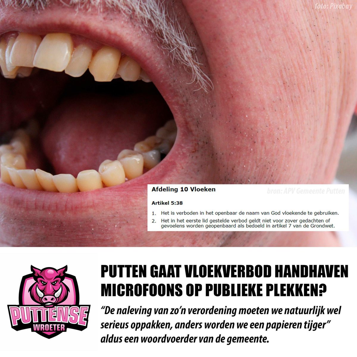 Nieuwe #coalitie #putten gaat #vloekverbod #handhaven #microfoons op publieke plekken ? #papierentijger tinyurl.com/ybwkc3j2