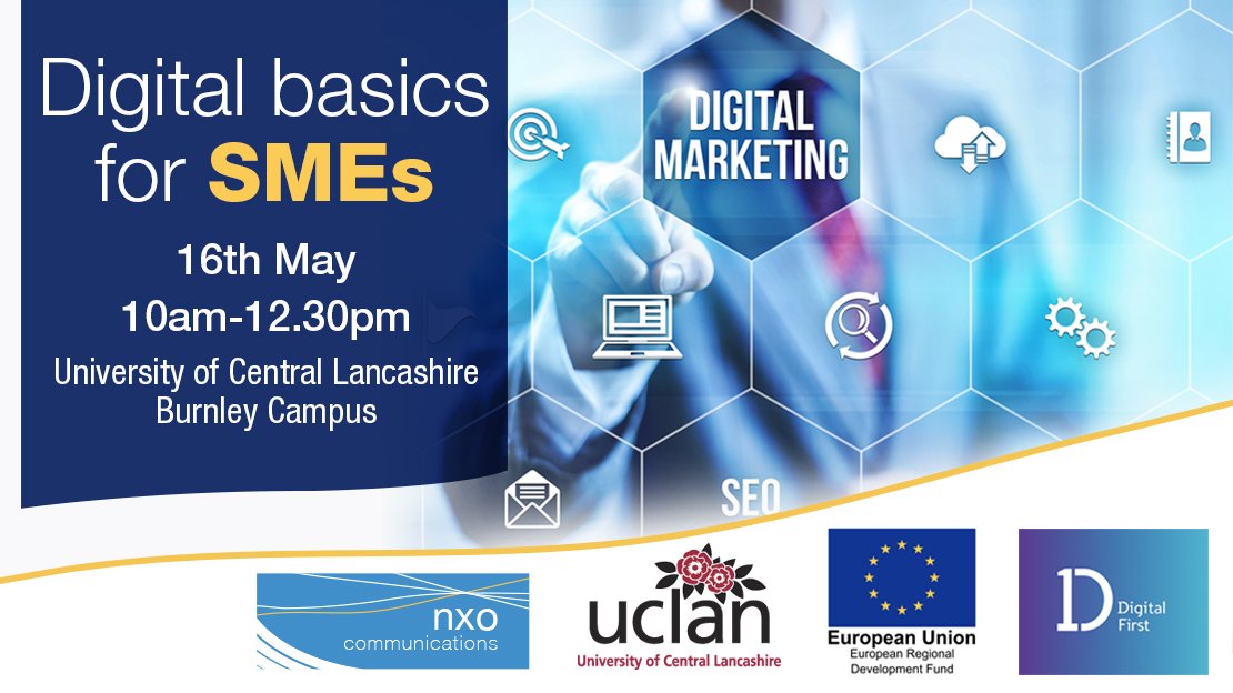 Thinking about growing your business through #digitalmarketing? Join us & @Digital1stERDF @UCLanBurnley to help you to get the basics right! Find out more & register here: goo.gl/6pud93

#BizHour #B2BHour #BrilliantBurnley #BurnleyBW @BoostInfo #GrowingLancashire