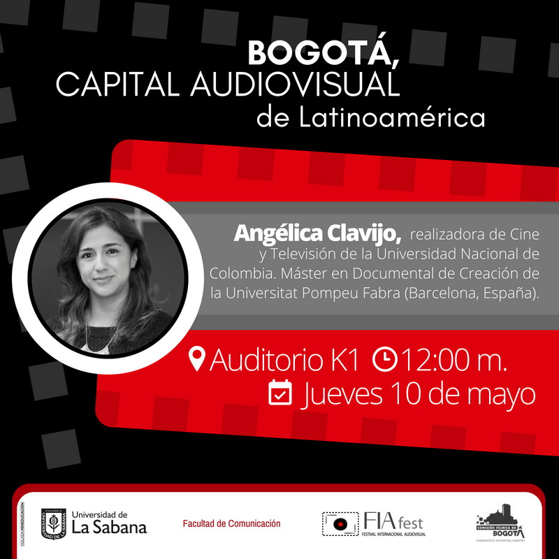 comsabana's tweet photo. Angélica Clavijo, coordinadora de la Comisión Fílmica de Bogotá, nos contará por qué la capital colombiana es líder en la industria audiovisual latinoamericana. 📌Auditorio K1 🕐12:00 m. #FIAfest2018 https://t.co/TgKbhdTF4Z