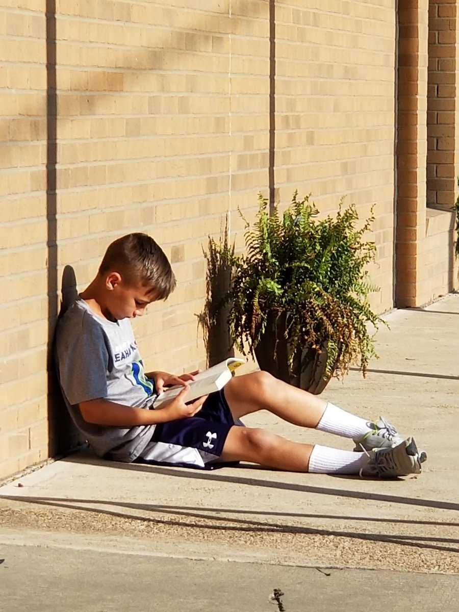 teacherin100's tweet photo. They beg for a little morning outdoor reading! #buildingstamina #coolbreeze #birdschirping https://t.co/h4jb6zUVf4