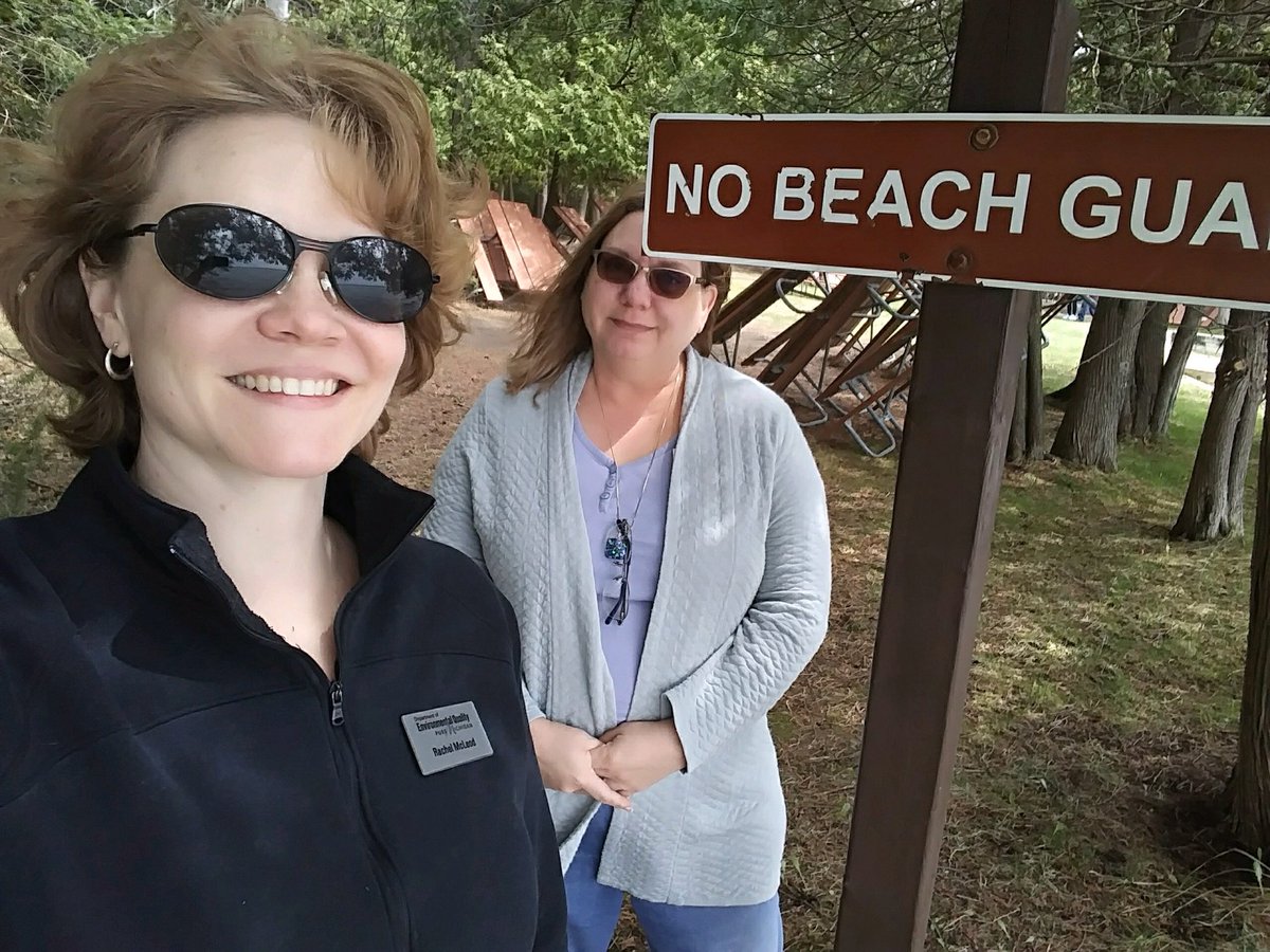 shortyblueyes5's tweet photo. Rachel and me on the shore of Higgins Lake, near Roscommon, Mich. #DNR #DEQ #puremichigan #RAMcenter #teambuilding #friendship #trust #ThursdayThoughts #TCMParty - Miss you guys! https://t.co/tRmj8Istuk