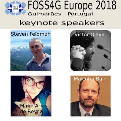 foss4ge's tweet photo. Tech, community and Law: #FOSS4GEU is proud to announce our amazing and diverse line up of keynote speakers for this year: @StevenFeldman @delawen @volayaf and Malcolm Bain #FOSS4GEurope #FOSS4G https://t.co/rsb650ygLW