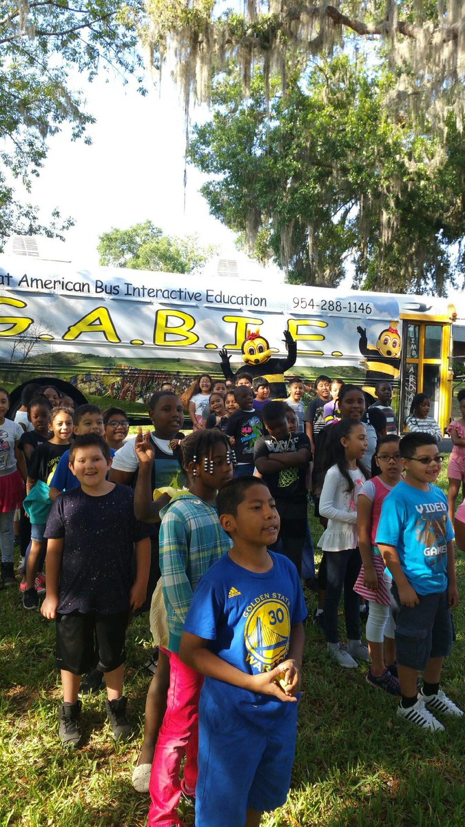 gabiebus's tweet photo. Kids learning all about Florida's agriculture with gabie the honey bee on the Great American bus interactive education at Rodney B Cox Elementary School in Dade City Florida #floridaagriculture #TeacherAppreciationWeek #floridastem #Education #Florida. #fldepartmentofagriculture https://t.co/5OxTZqt4BU