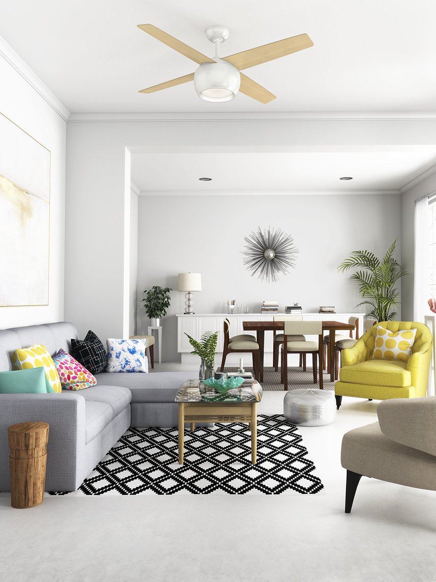 CasablancaFanCo's tweet photo. Set your #summervibe by adding pops of bright colors to your space. Shop the Valby in Fresh White to complete your summer look and keep your space coo😎. https://t.co/8DHACwLaiJ https://t.co/6gO0nWyuR8