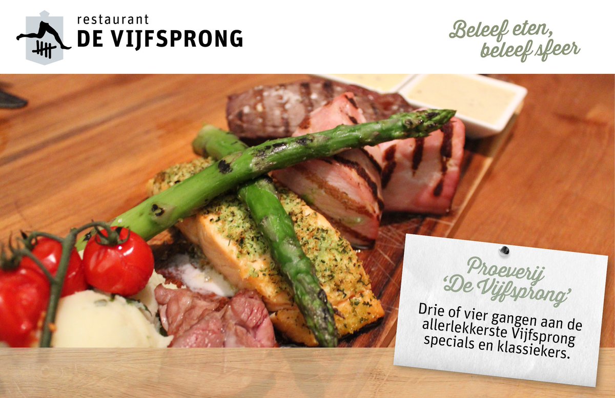 Wij snappen heel goed dat het moeilijk is om maar één gerecht van onze uitgebreide kaart te kiezen. Daarom kun je bij ons nu kiezen voor een drie- of vier-gangen-menu, bestaande uit alleen maar proeverijtjes. Zo heb je van alles wat en hoef je niet te kiezen! Ideaal toch? 😉