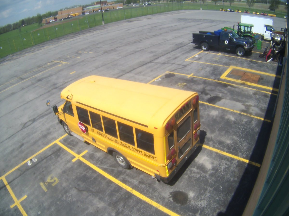 HFLBUS's tweet photo. Bus lot empty......staff lot full. A record 13 Sports trips this afternoon, Kudos HF-L Transportation Team! https://t.co/NXfS4tJLWA