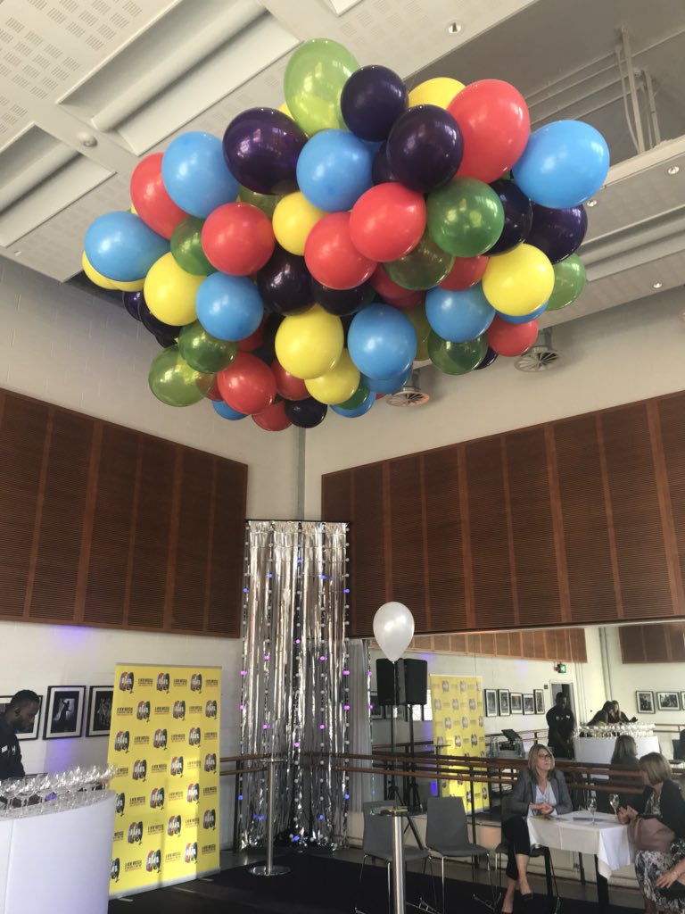 brumhippodrome's tweet photo. We can’t get enough of our fabulous @Candybubbles09 balloon cloud - bet it took plenty of ‘Patience’ to put together too! #LeadingLadies #TakeThatpuns @TheBandMusical https://t.co/auNrYXgQZh
