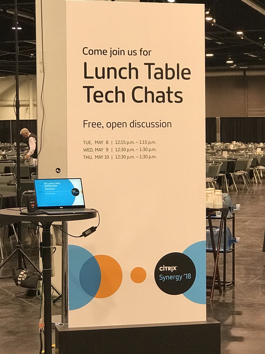 VDIHacker's tweet image. If you have time today come to the Lunch Table Tech Talks at 1230-130 today.  10 Great Speakers and Topics! #CitrixSecurity #CitrixSynergy