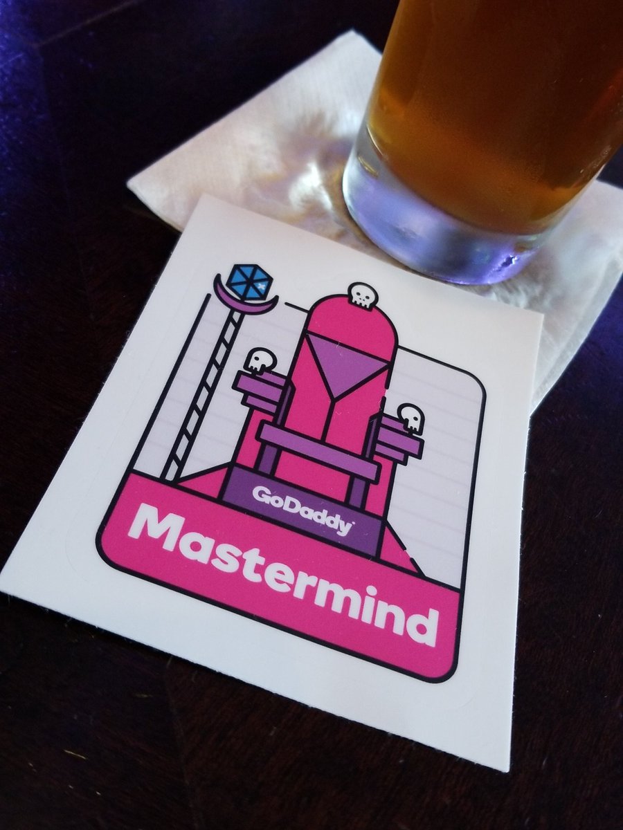 Denismh's tweet photo. @GoDaddy I am already a happy customer, but I did pick up a sticker. ;-) https://t.co/r590U5Pqp0