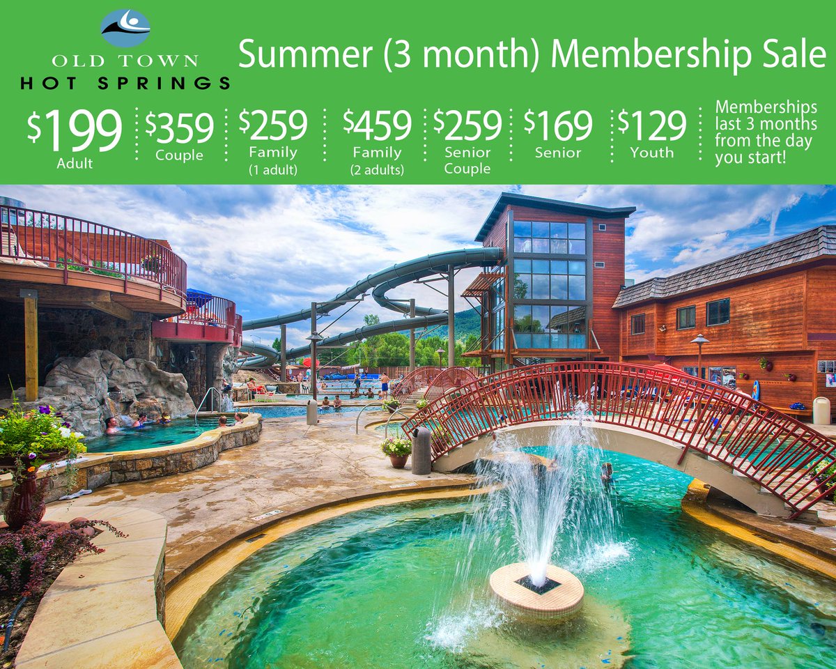 Our summer membership sale is here. 3 months from the day you start. oldtownhotsprings.org/about/membersh… #steamboatsprings