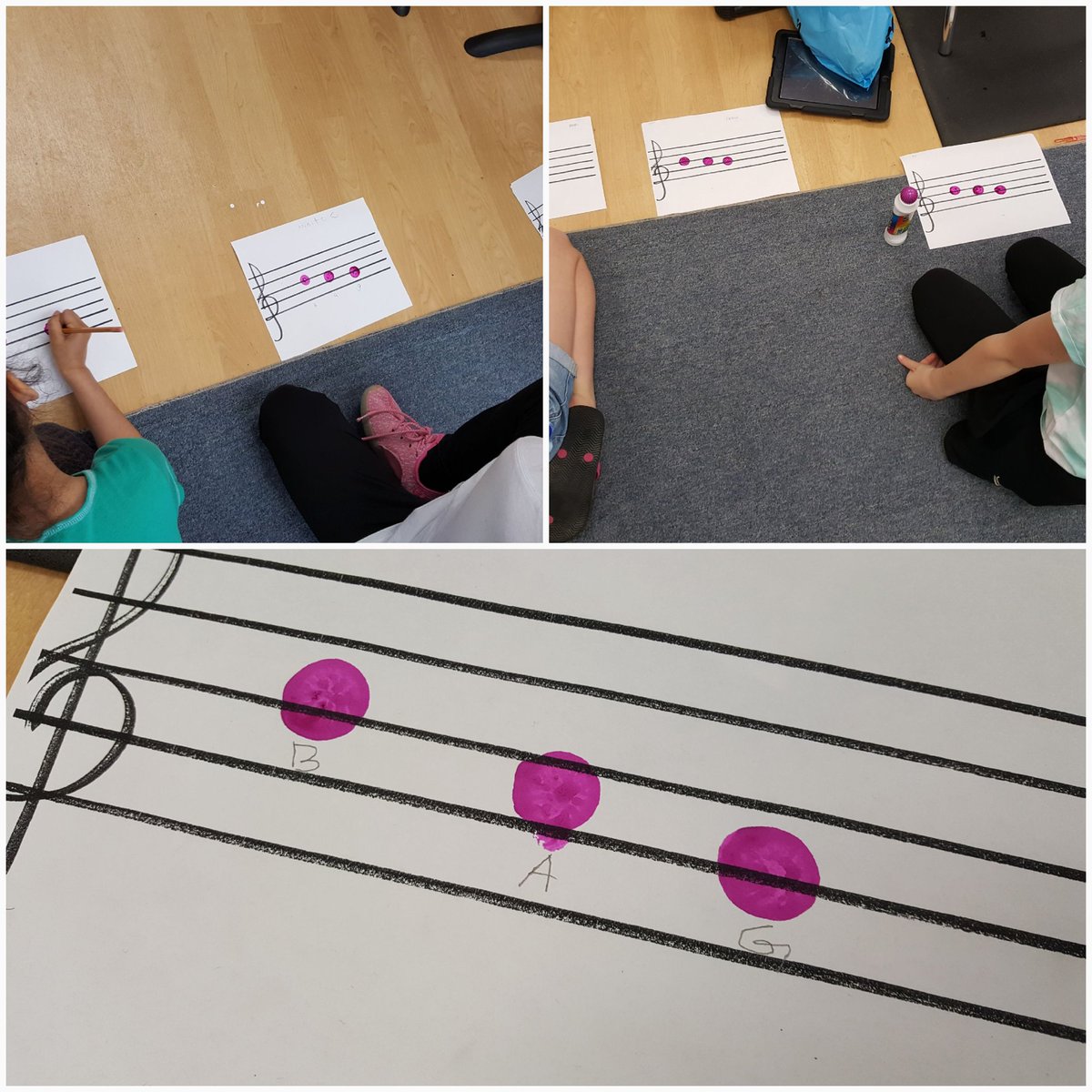 Mrs. Jelly's class started to read and write music today!  <a href="/Bellmoore_HWDSB/">Bellmoore School</a> <a href="/mrstjelly/">Tamara Jelly</a>