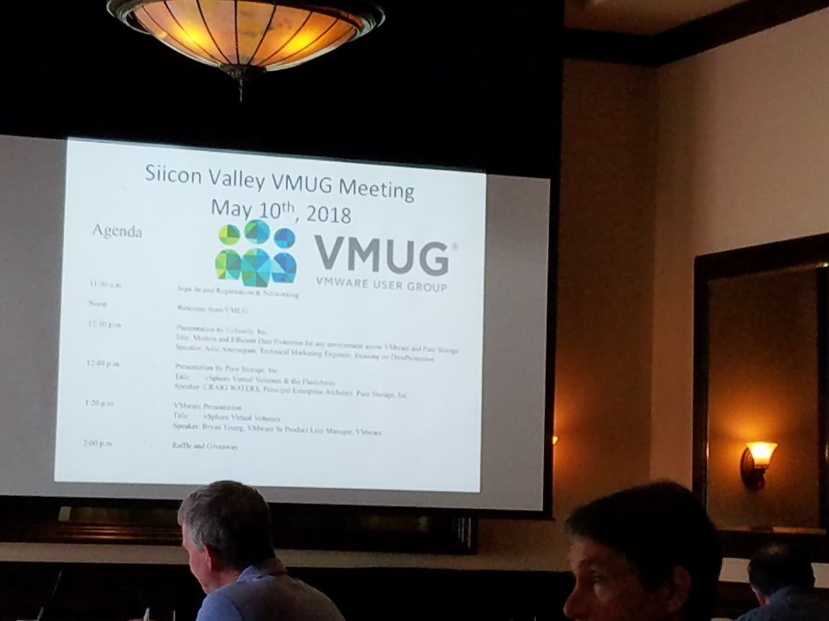 ravi_venk's tweet photo. #svvmug meeting almost ready to start. We have speakers from @Cohesity @PureStorage @VMware #myvmug https://t.co/Ly6HMjP8J8