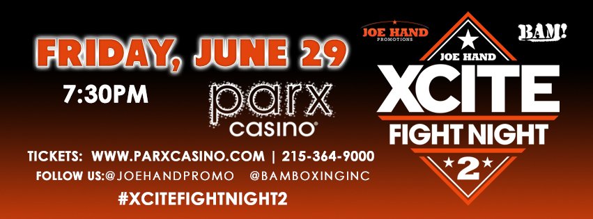 JoeHandBoxing's tweet image. #XCiteFightNight2 will once again highlight Philadelphia-area fighters looking to prove they have what it takes to move to the next level. This event is only for adults age 21 and older. #boxing