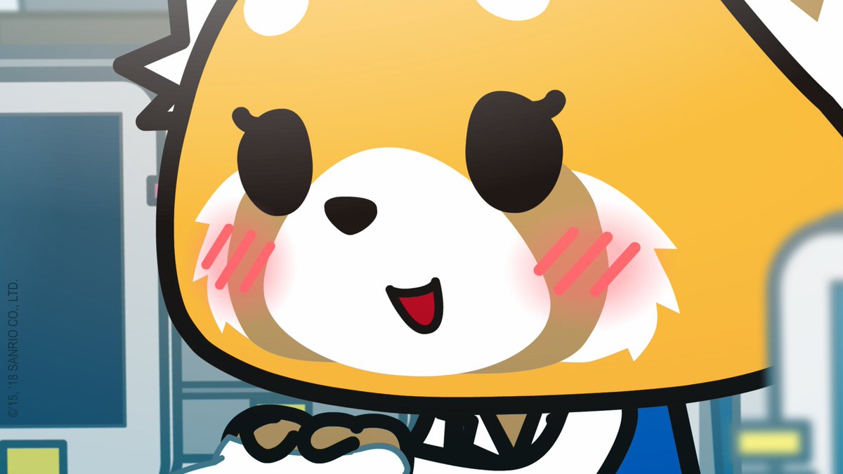 aggretsuko's tweet photo. #TriviaTime! What does #Aggretsuko return to Resasuke in episode nine of the @Netflix series? #AggretsukoTrivia https://t.co/cIFGKRzjaN