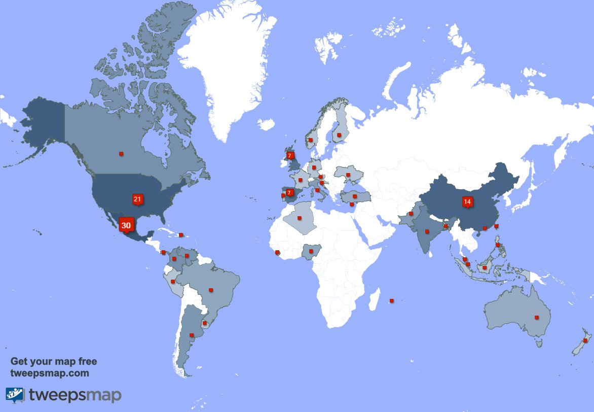 TFVMexico's tweet photo. I have 3 new followers from China, and more last week. See https://t.co/WbVJDZtaw8 https://t.co/9SLCyGoKxB