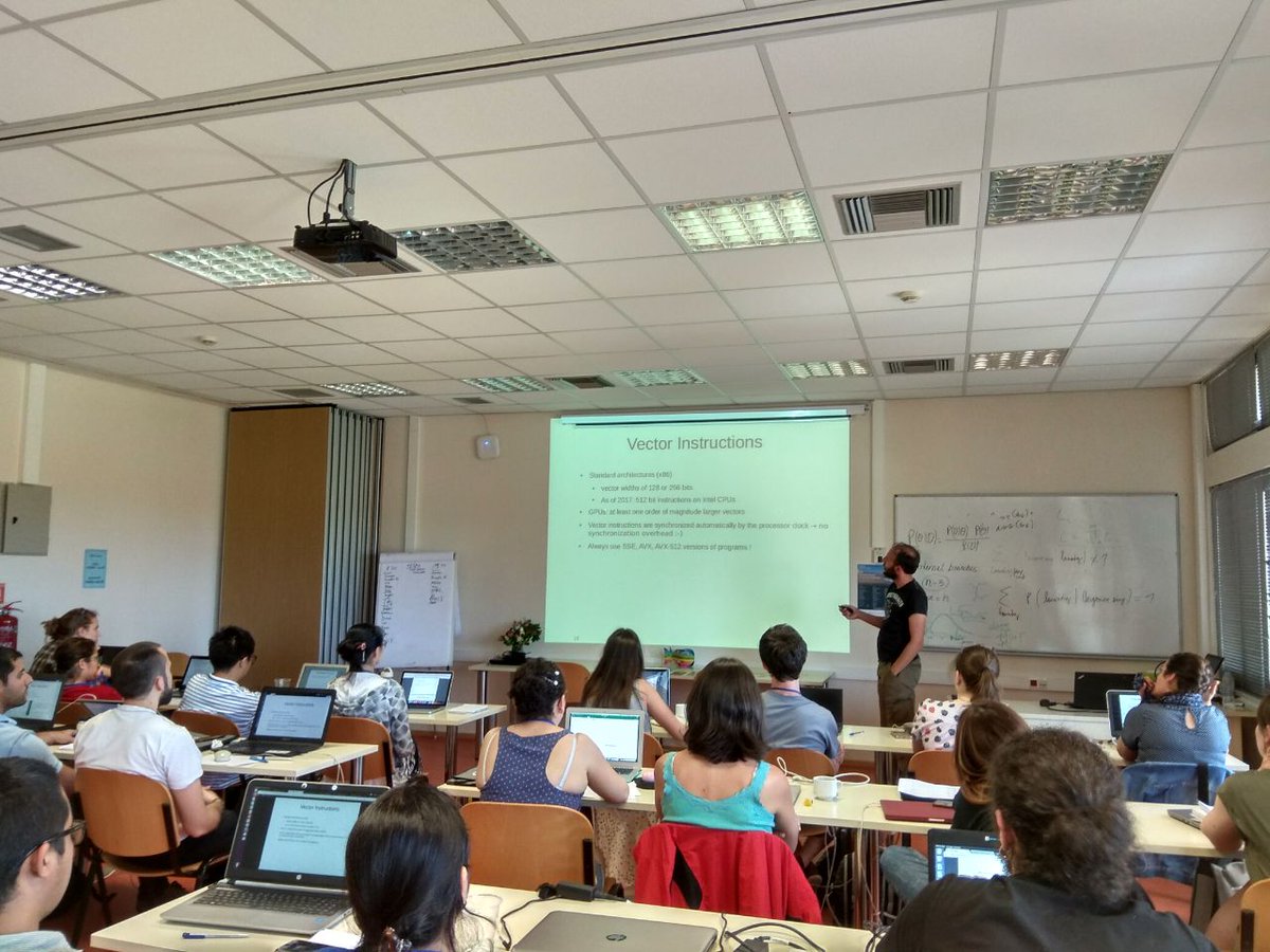Pnatsidis's tweet photo. Getting a glimpse of #parallelcomputing in a geeky lecture by @AlexisCompBio during the fourth day of #CoME2018 here in @hcmr_gr
@EMBOevents @HITStudies #HPC #RAxML #phylogenetics #molevo https://t.co/0TqZMSKtdK