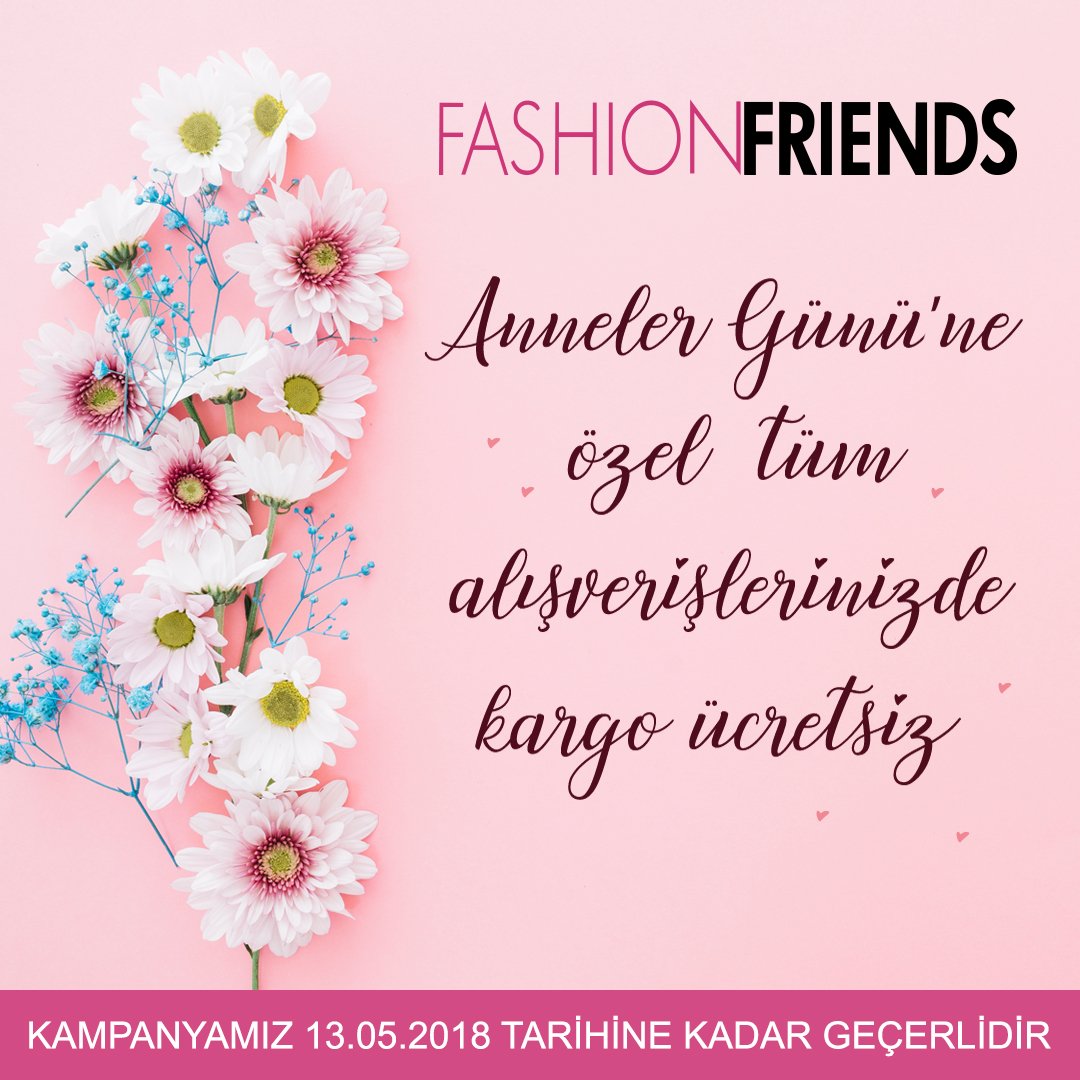 FFRIENDS_Social's tweet photo. Anneler Günü'ne Özel Tüm Alışverişlerinizde Kargo Ücretsiz!
https://t.co/DE9lgP28Nb

#annelergünü #annelergünühediyesi #annelergunu #fashionfriendsmodasensin #modasensin #fashionfriends #moda #trend #fashion #instamoda #instafashion #instastyle #indirim #alışveriş https://t.co/FS5ZhqELzT