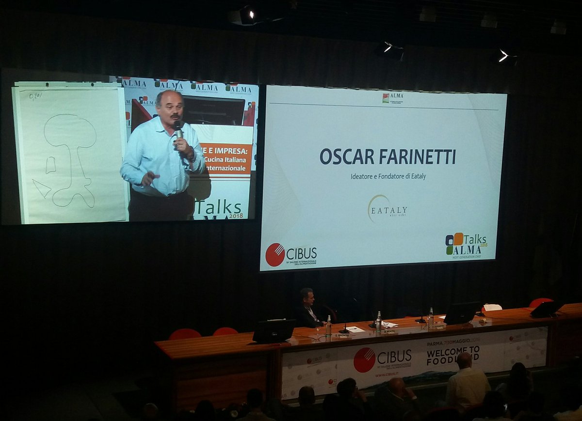 Alma_School's tweet photo. In Italia, abbiamo 53 siti patrimonio @UNESCO. Abbiamo il 70% del patrimonio artistico del pianeta. Così Oscar Farinetti, @EatalyIT #Cibus #nextgenerationchef @ITAtradeagency @emmemea https://t.co/jIFG7mi6Yu