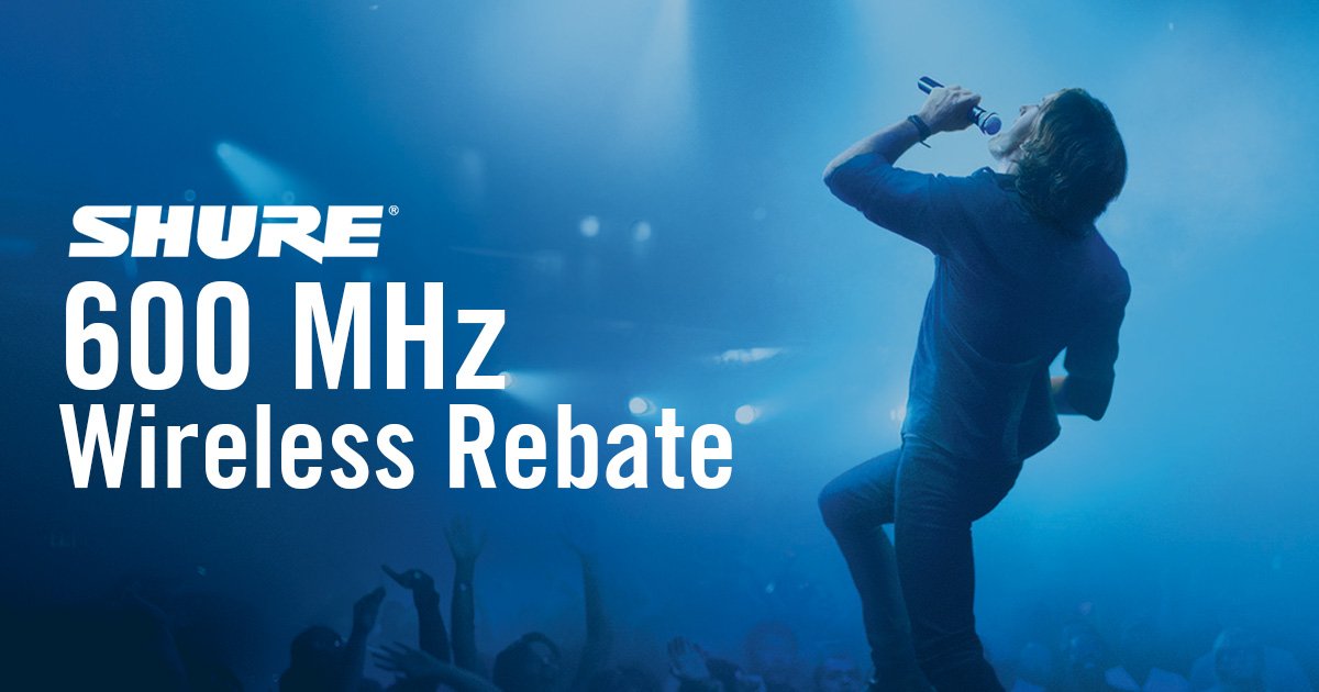 Now extended through 10/31/18, the Shure 600 MHz Wireless Rebate allows you to trade in eligible systems for a rebate with the purchase of a new system. shu.re/NJnc97