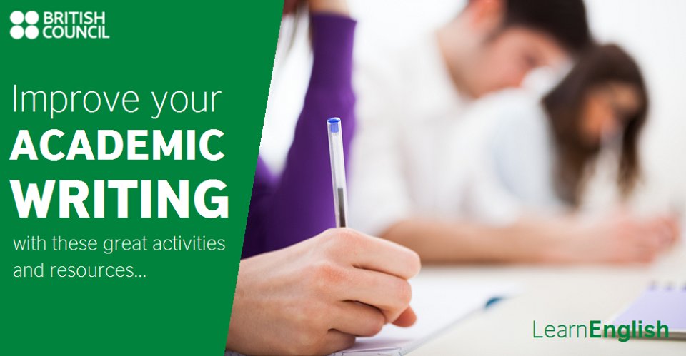 LearnEnglish_BC's tweet photo. Do you need to improve your academic #writing? Then our Writing for a Purpose resources are the best place to start! https://t.co/ye0ayiZrao  
Try lots of practice exercises to help you improve and read examples of assignments from successful students. https://t.co/tC6ZRWkrMh