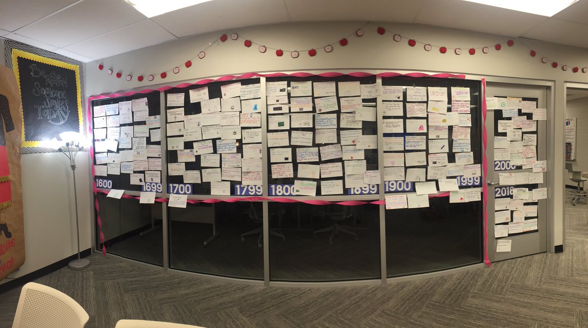 OlatheFutureEd's tweet photo. Into to Ed students are looking at historical events impacting education and created a collaborative timeline today #historyofed #historicaltimeline #importantevents #FEA https://t.co/skyHfVrw24