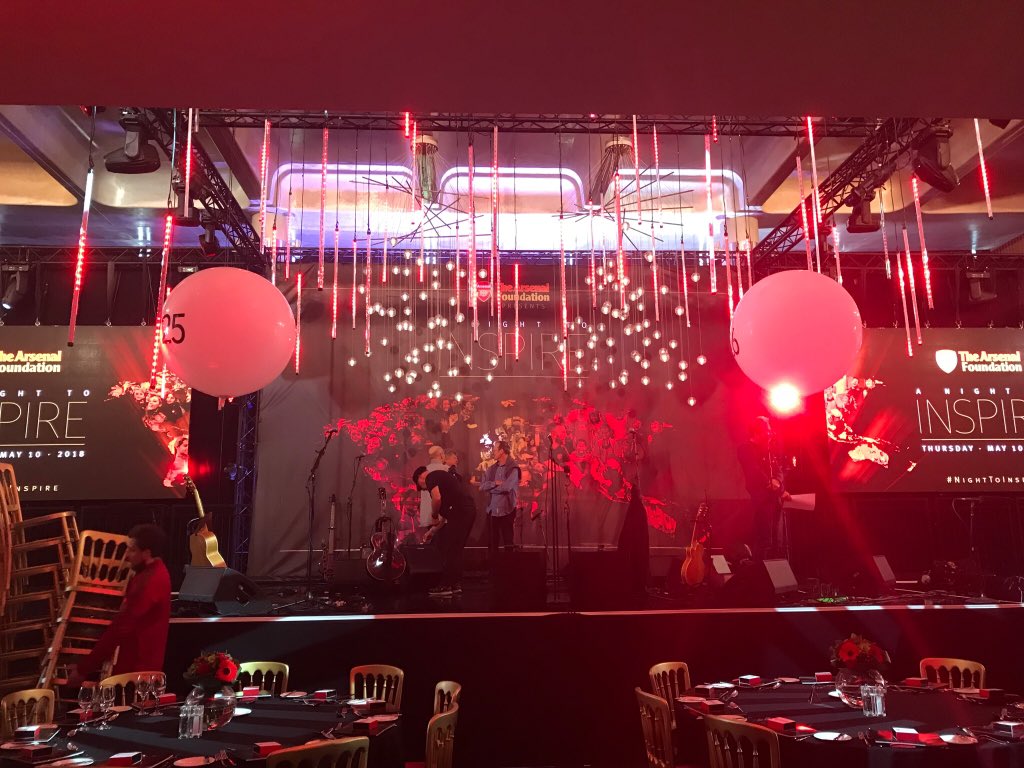 ArsenalEvents's tweet photo. Setup is almost complete and it looks amazing! #AFCFoundationBall https://t.co/EICcWKbKIG