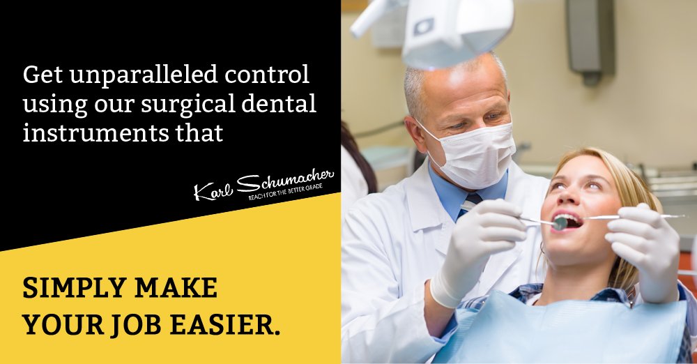 KSchuDental's tweet photo. Get unparalleled control using our surgical dental instruments that simply make your job easier. Click here for more information. https://t.co/vJUXzoq0w8 https://t.co/WJ4sHovFgS