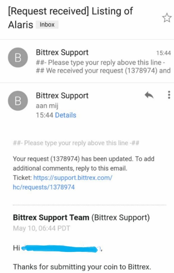alaristoken's tweet photo. Alaris has followed the application process for listing on Bittrex. We apologize to our community and will be more diligent with these things in the future. Special Thanks to eBoost team for the assistance. $ala $ebst #alaristoken #eboostcoin https://t.co/kfRZBjZBar