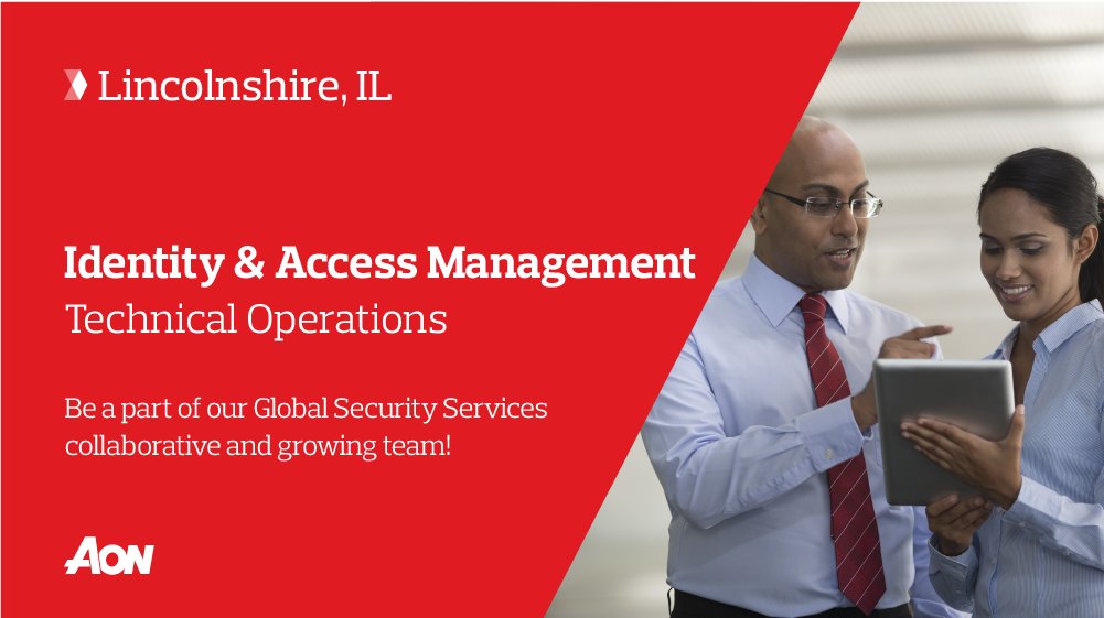 kelliaker1's tweet image. Identity &amp;amp; Access Management-Technical Operations-Lincolnshire, IL -#AD or #eDirectory in a Linux environment on Tomcat servers using scripting for #automation, come grow with us in our Global #Security Services team; apply now: bit.ly/2KcUPcp @AonCareers #IAM