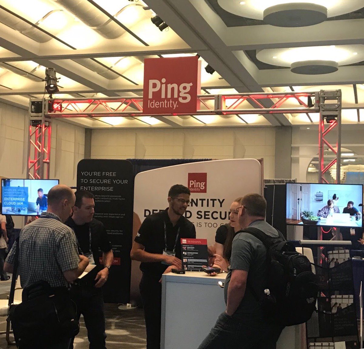 pingidentity's tweet photo. Are you at #RMISC2018? Come meet the team to learn how access security from the Ping Identity platform dynamically adapts to users, devices + apps for your digital enterprise. More info: https://t.co/FCVRYLQVLV #RMISC https://t.co/D4cxMyDRdy