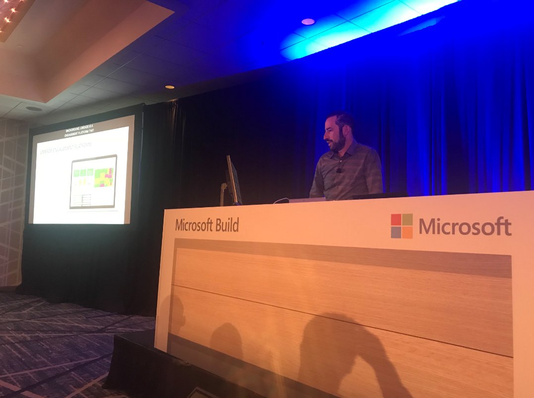 erickrivas's tweet photo. Great presentation yesterday at the #MSBuild18 conference from @abrakjamson on 'Building intelligent analytics apps with Microsoft Graph and Azure capabilities'. Thank you for spotlighting @Limeade as a vendor that is building with these products to improve employee engagement. https://t.co/3txV4ABB42