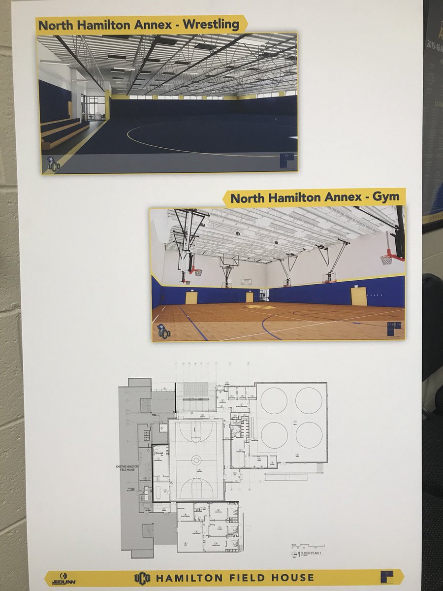UCOWBB's tweet photo. North Hamilton Annex groundbreaking ceremony is tomorrow at 10am! #PracticeGym #WrestlingFacility #AllNewLockerrooms #ComingFall2019 https://t.co/gnrdjPoaqh